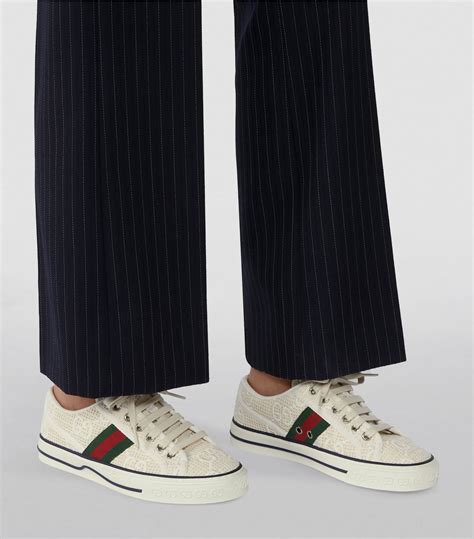 white gucci tennis s|Gucci tennis 1977 platform sneakers.